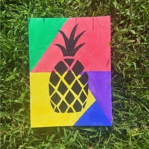 Colorful Pineapple Canvas Art